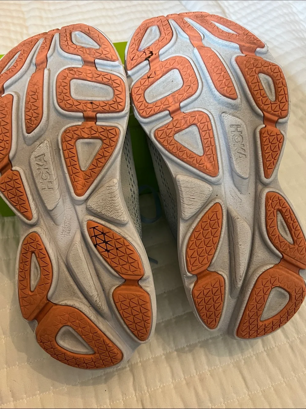 Hoka | Shoes | Hoka Light Blue Sneakers With Yellow Midsole And Coral ...